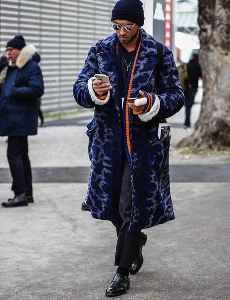 Streetstyle Pitti Uomo 9 januari 2019 — Stockfoto