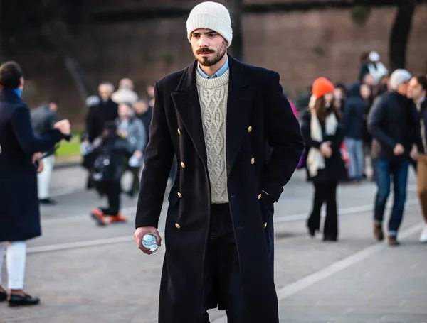 Streetstyle Pitti Uomo 9 Ιανουαρίου 2019 — Φωτογραφία Αρχείου