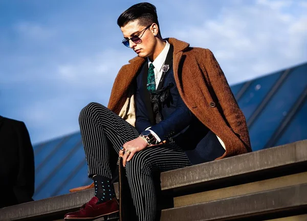 Streetstyle Pitti Uomo 10 enero 2019 —  Fotos de Stock