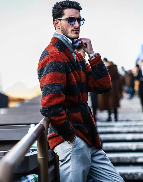 Streetstyle Pitti Uomo 10 enero 2019 — Foto de Stock