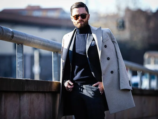 Streetstyle Pitti Uomo 11 January 2019 — Stock Photo, Image