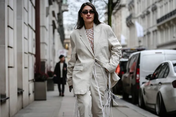 London Fashion Week Streetsytle 16 Febbraio 2019 — Stock Photo, Image