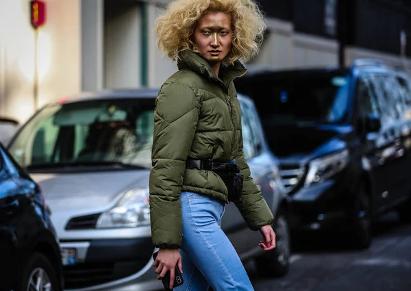 Londra Moda Haftası Streetsytle 1 7 Şubat 2019 — Stok fotoğraf