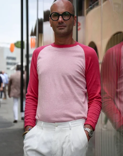 Florence 13 June 18 Men On The Street During The Pitti Streetphotography Road Stock Photo Florence 13 June 18 Men On The Street During The Pitti Streetphotography Road Stock Photo