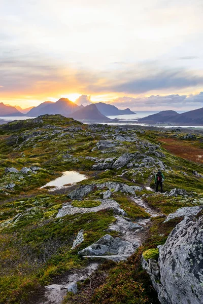 Piękne Krajobrazy Góry Lofoten Islands Norwegii — Zdjęcie stockowe