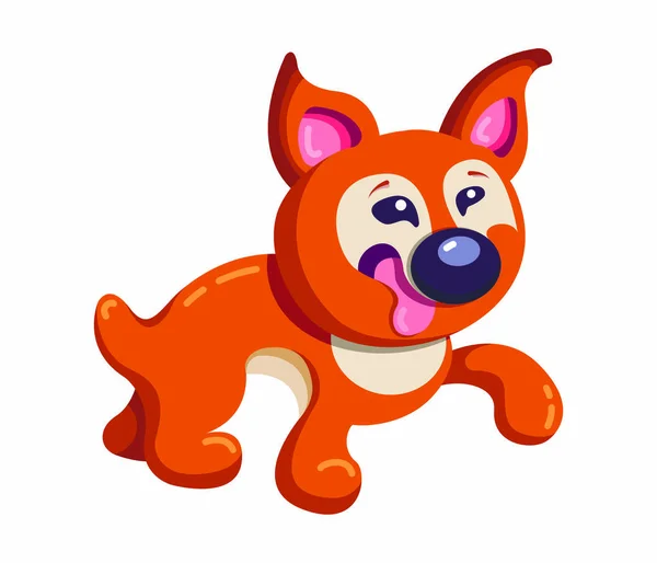 Alegre Perro Corgi Ilustración Vectorial — Vector de stock