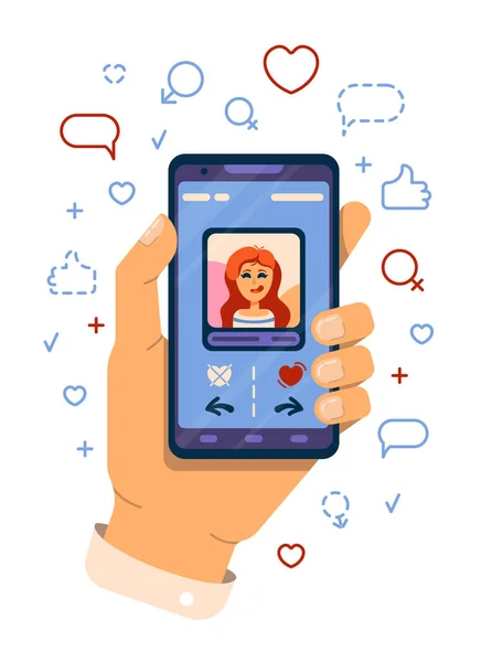 çevrimiçi randevu, vektör illüstrasyonu