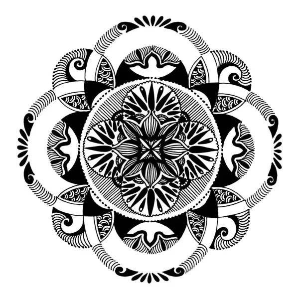 Ilustración Vectorial Del Patrón Mandala — Vector de stock