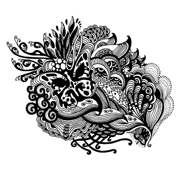 Dekorasyon, çiçek motifi, kelebek için vektör soyut illüstrasyon