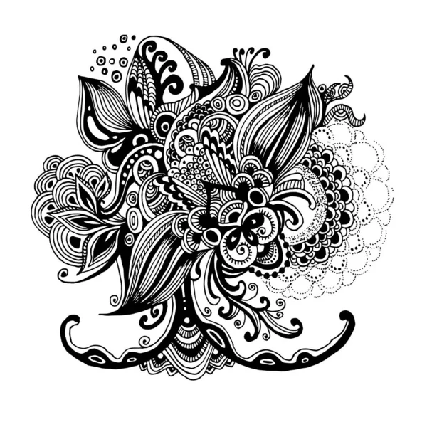 Illustration Vectorielle Abstraite Pour Décoration Motif Floral — Image vectorielle