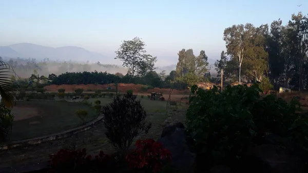 Belle vue sur la vallée d'araku le matin — Photo