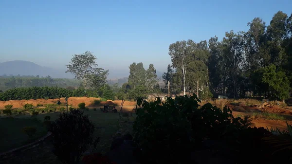 Bela vista do vale de araku pela manhã — Fotografia de Stock