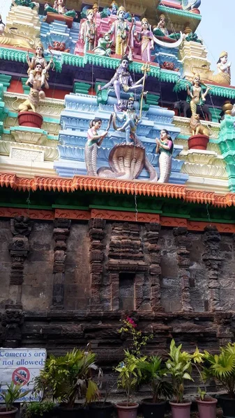 Antharvedi, andhra pradesh / indien - 10. Januar 2019: berühmter antharvedi-Tempel am Ufer des Flusses godhavari, der die Bucht des Konvergenzpunktes bengal und vasishta godhavari ist — Stockfoto