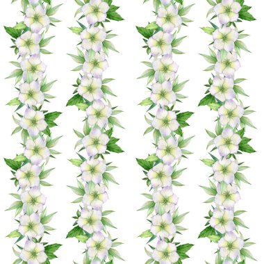 Sprign çiçek seamless modeli