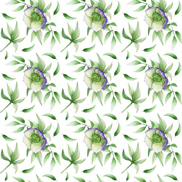 Seamless pattern of sprign flowers — Stock Photo, Image