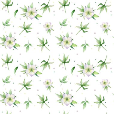 Bahar çiçek ve çiçek düzenlemeleri seamless modeli