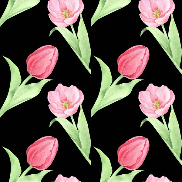 春の花のシームレスなパッテン — ストック写真