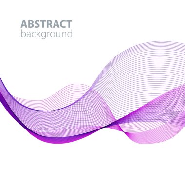 Beyaz arka planda soyut dalgalar. Saydam çizgiler