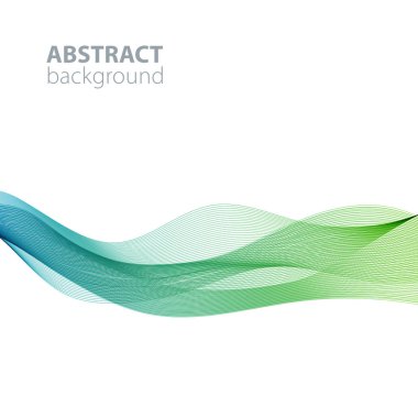 Beyaz arka planda soyut dalgalar. Saydam çizgiler