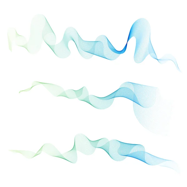 抽象波在白色背景。透明线条 — 图库矢量图片