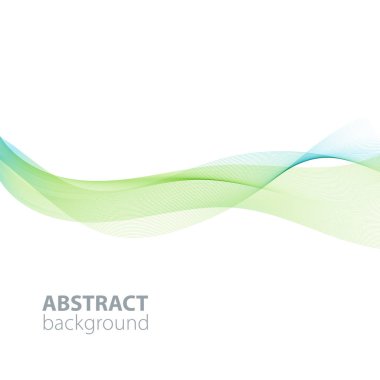 Beyaz arka planda soyut dalgalar. Saydam çizgiler