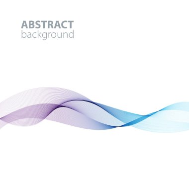 Beyaz arka planda soyut dalgalar. Saydam çizgiler