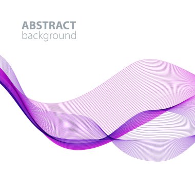 Beyaz arka planda soyut dalgalar. Saydam çizgiler