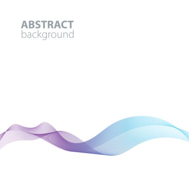 Beyaz arka planda soyut dalgalar. Saydam çizgiler