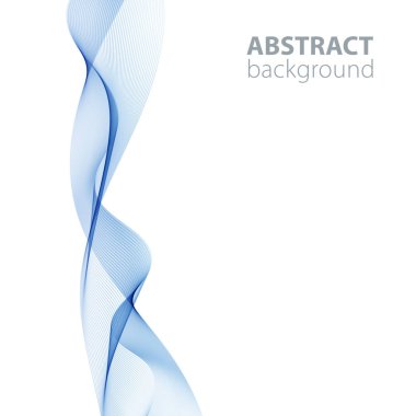 Beyaz arka planda soyut dalgalar. Saydam çizgiler