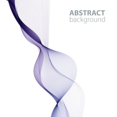 Beyaz arka planda soyut dalgalar. Saydam çizgiler