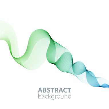 Beyaz arka planda soyut dalgalar. Saydam çizgiler