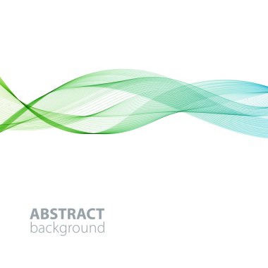 Beyaz arka planda soyut dalgalar. Saydam çizgiler