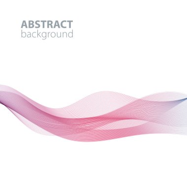 Beyaz arka planda soyut dalgalar. Saydam çizgiler