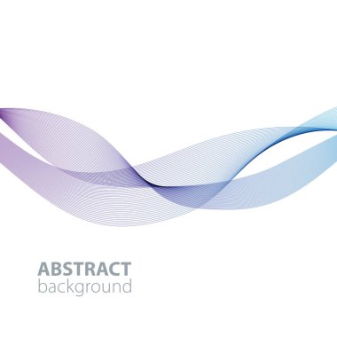 Beyaz arka planda soyut dalgalar. Saydam çizgiler