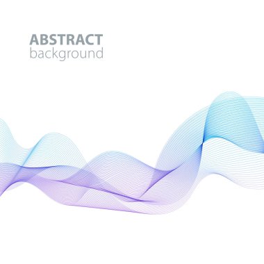 Beyaz arka planda soyut dalgalar. Saydam çizgiler