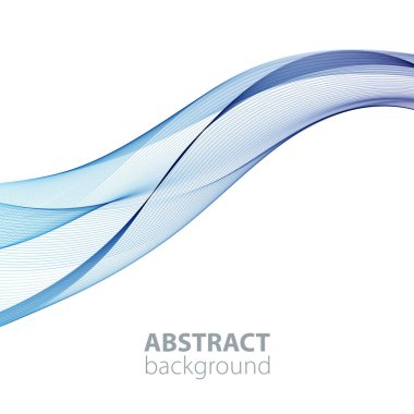 Beyaz arka planda soyut dalgalar. Saydam çizgiler