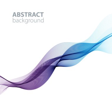 Beyaz arka planda soyut dalgalar. Saydam çizgiler