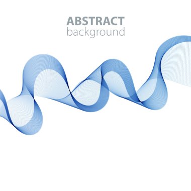 Beyaz arka planda soyut dalgalar. Saydam çizgiler