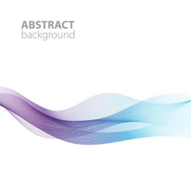 Beyaz arka planda soyut dalgalar. Saydam çizgiler