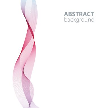 Beyaz arka planda soyut dalgalar. Saydam çizgiler