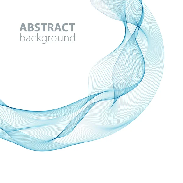 Abstract waves on the white background. Transparent lines — Stock Vector