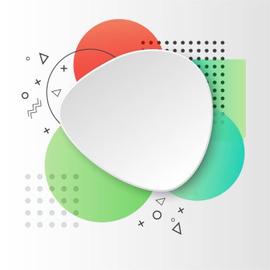 Düz dinamik arka plan tasarımı. Renkli geometrik çerçeve