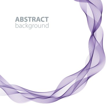 Beyaz arka planda soyut dalgalar. Saydam çizgiler