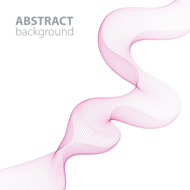 Beyaz arka planda soyut dalgalar. Saydam çizgiler