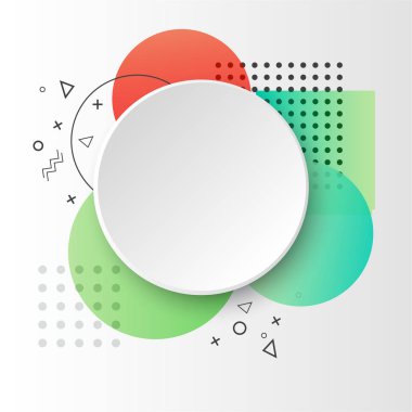 Düz dinamik arka plan tasarımı. Renkli geometrik çerçeve