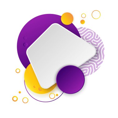 Düz dinamik arka plan tasarımı. Renkli geometrik çerçeve