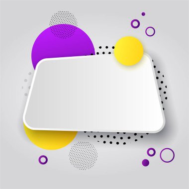 Düz dinamik arka plan tasarımı. Renkli geometrik çerçeve