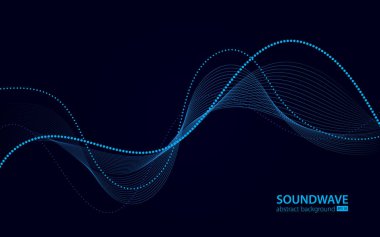 Soundwave vektör soyut arka plan. Müzik radyo dalgası