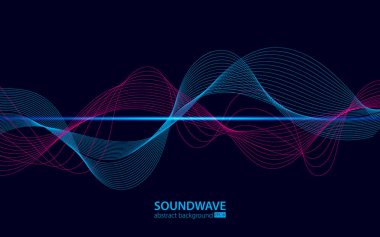 Soundwave vektör soyut arka plan. Müzik radyo dalgası