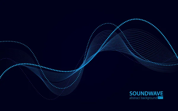 Soundwave vector fondo abstracto. Música onda de radio — Archivo Imágenes Vectoriales